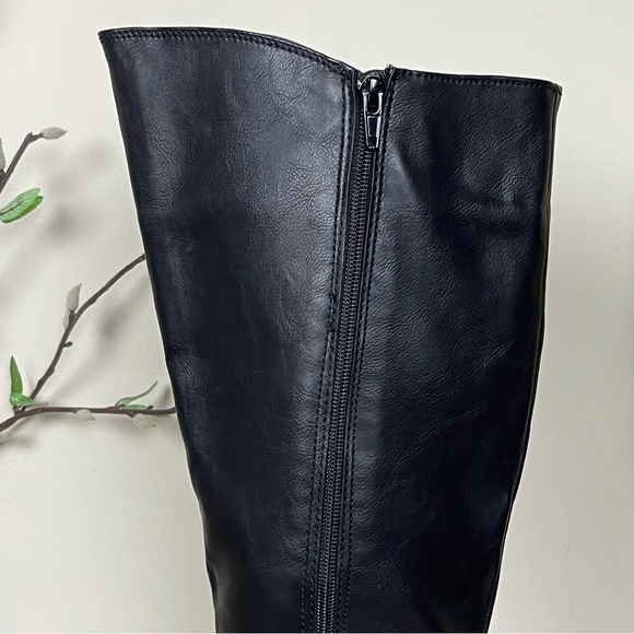 NIB Rampage Allison Asymmetrical Zipper Buckled Knee High Tall Riding/Biker Boot - Picture 11 of 16